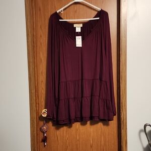 Women's Burgundy Tunic Top